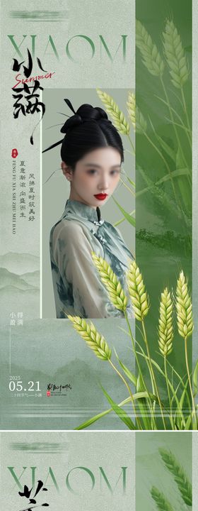 医美小满芒种节气海报