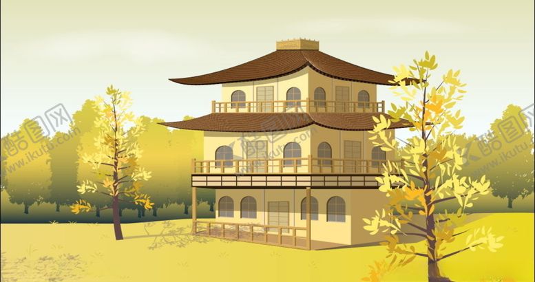 编号：38805805180548289649【酷图网】源文件下载-手绘古代建筑图片