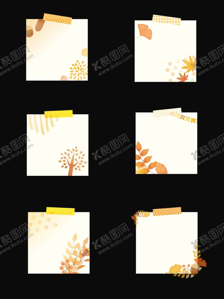 编号：16956610120157121305【酷图网】源文件下载-秋季边框背景图集合