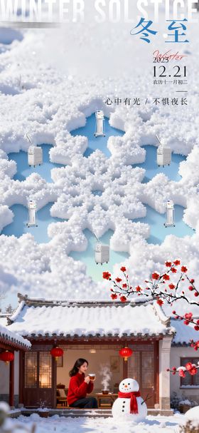 医美冬至节气创意海报