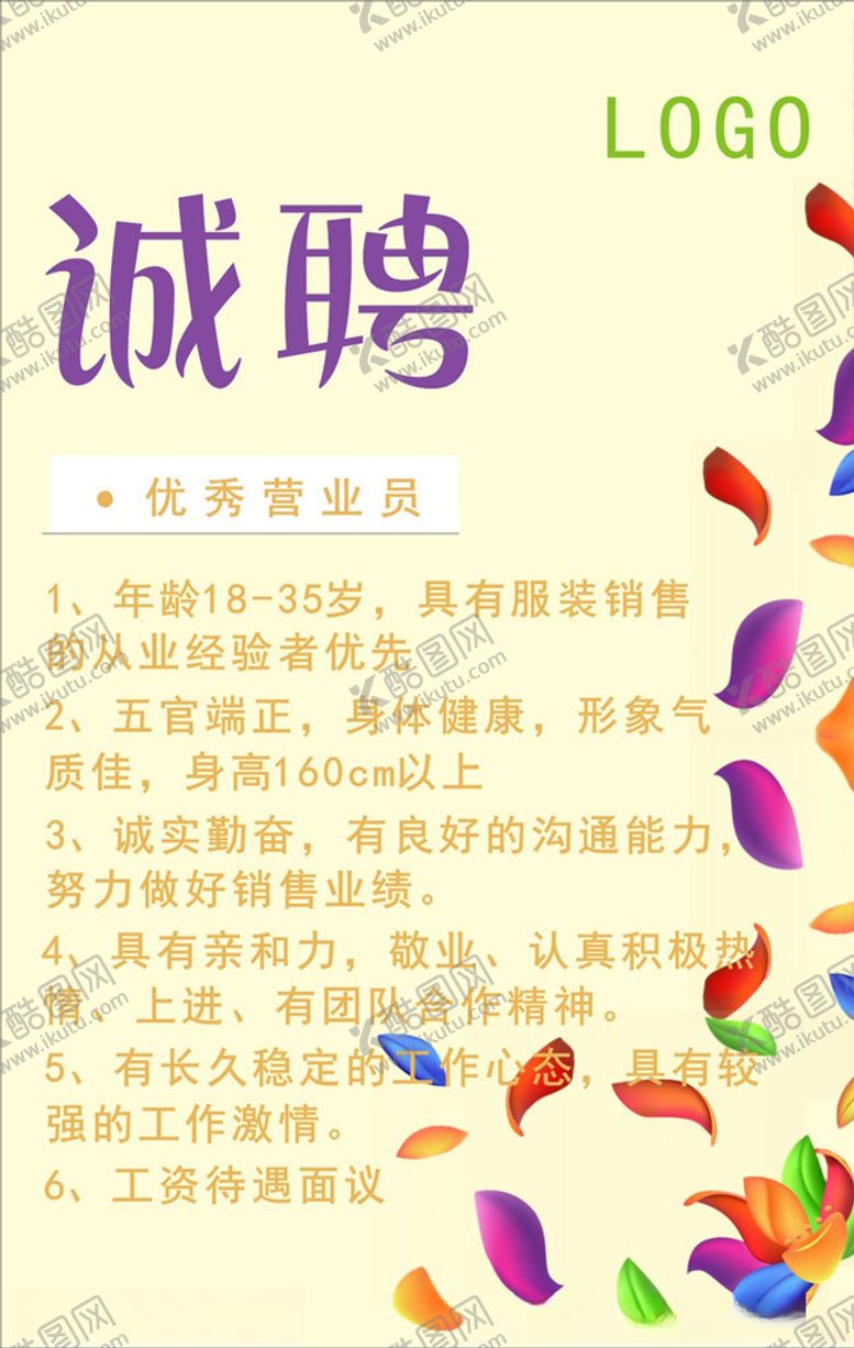 编号：46276109131218107754【酷图网】源文件下载-60X90cm招聘海报