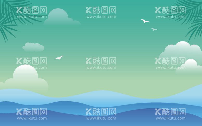 编号：29016301260519363366【酷图网】源文件下载-海洋卡通插画背景