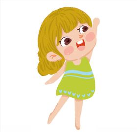  失眠小女孩 手绘睡不着