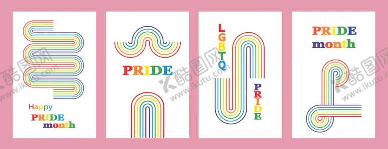 编号：94003404271522308604【酷图网】源文件下载-彩虹线条海报