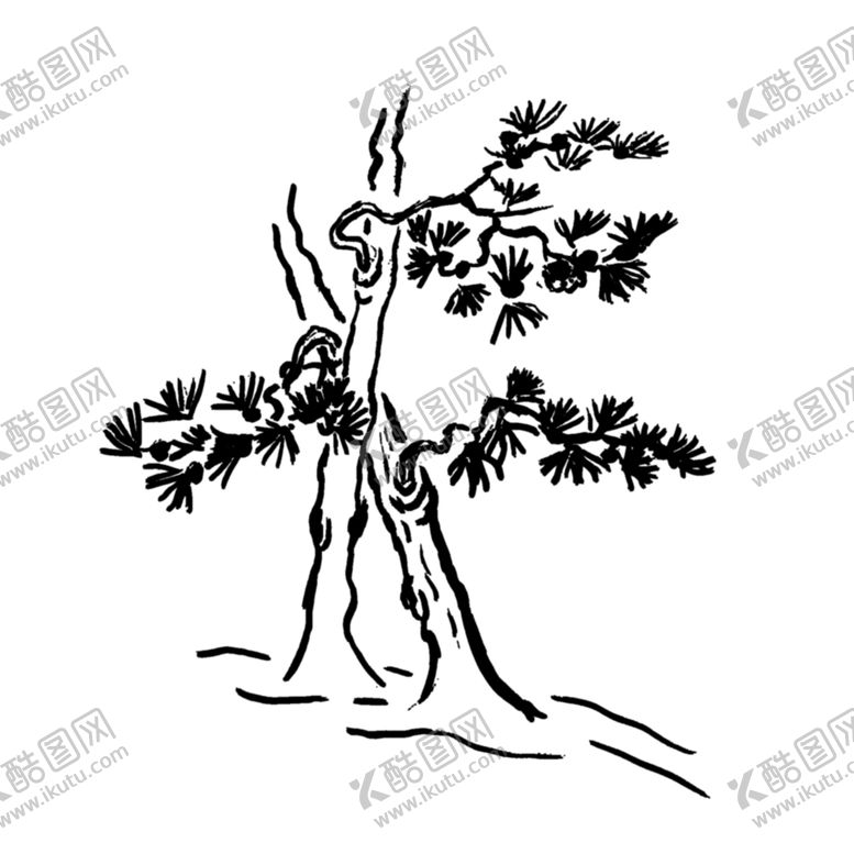 编号：47150205092222267305【酷图网】源文件下载-水墨中国风迎客松