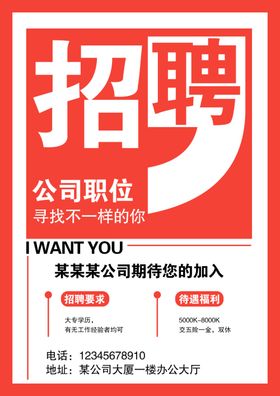 招聘海报模板