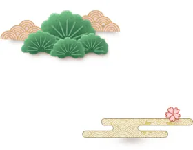 中式元素国风祥云边框免扣