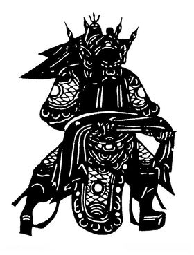 剪纸民俗人物团花传统文化边框