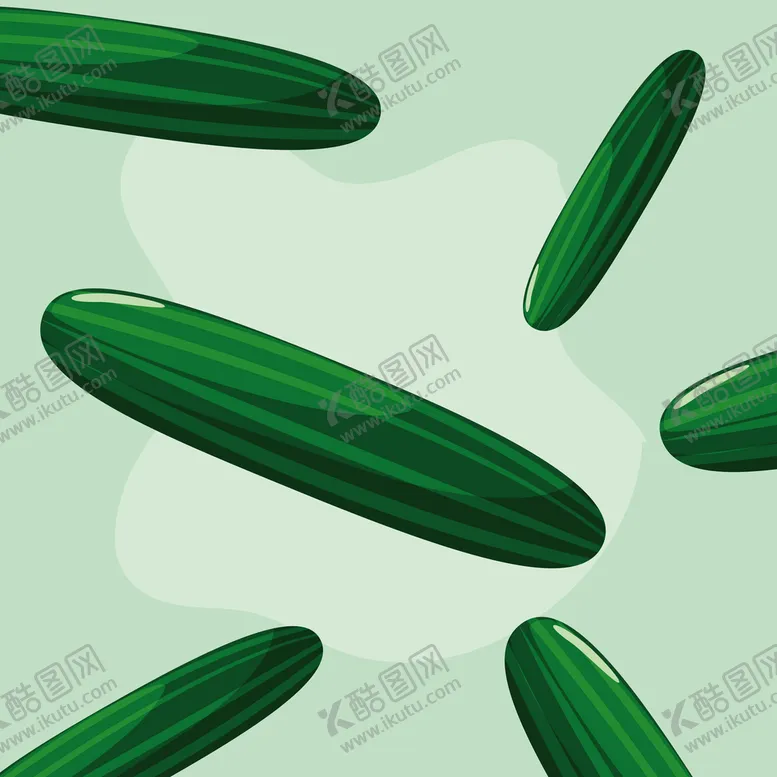 编号：21758409150436419208【酷图网】源文件下载-黄瓜图案平铺可爱