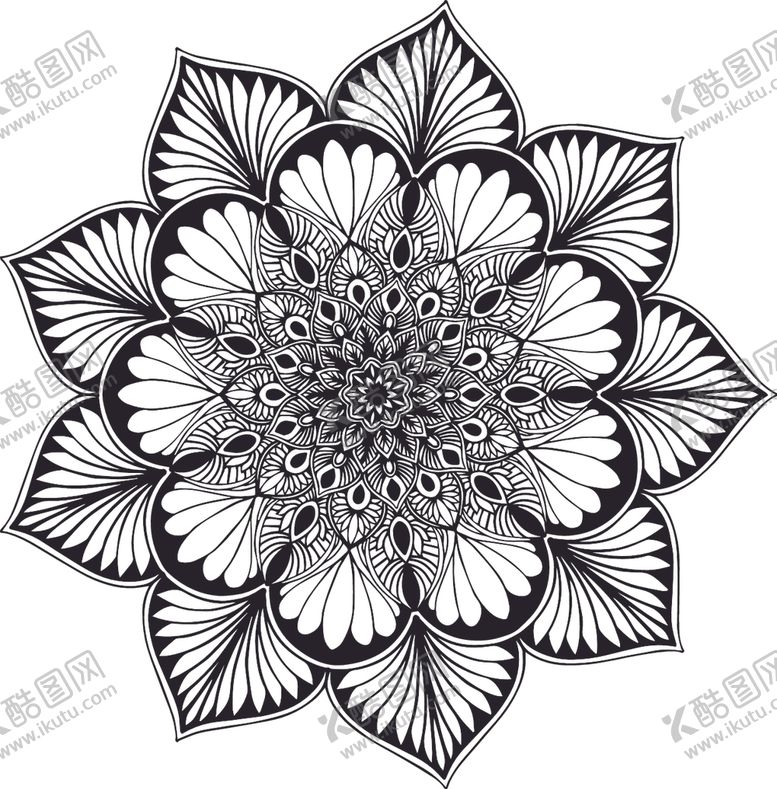 编号：35402410080214438661【酷图网】源文件下载-曼陀罗花纹
