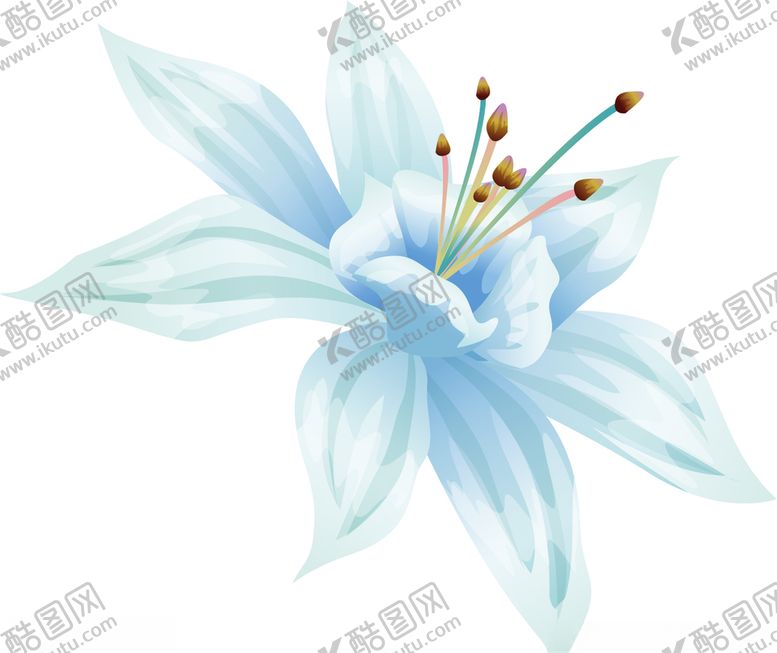编号：90099707082206276211【酷图网】源文件下载-手绘水彩百合花