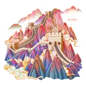 国潮插画背景