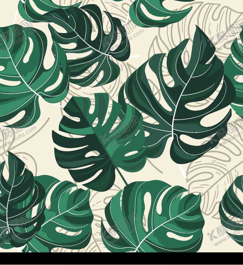 编号：45583609151036079620【酷图网】源文件下载-叶子图案素描