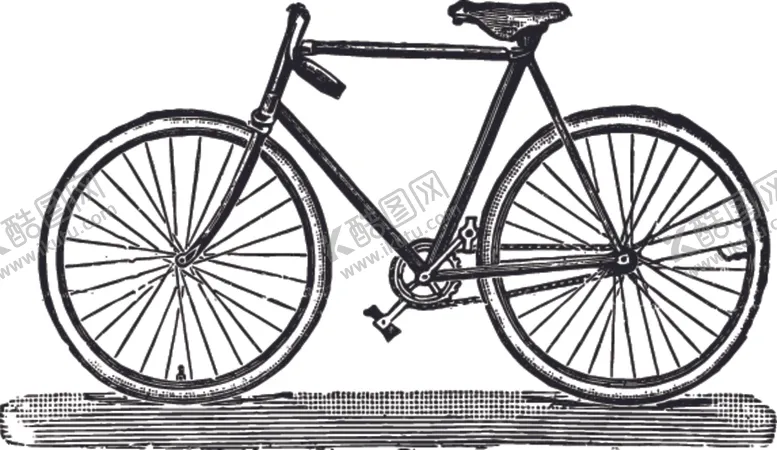 编号：36376409091755181076【酷图网】源文件下载-黑白手绘自行车