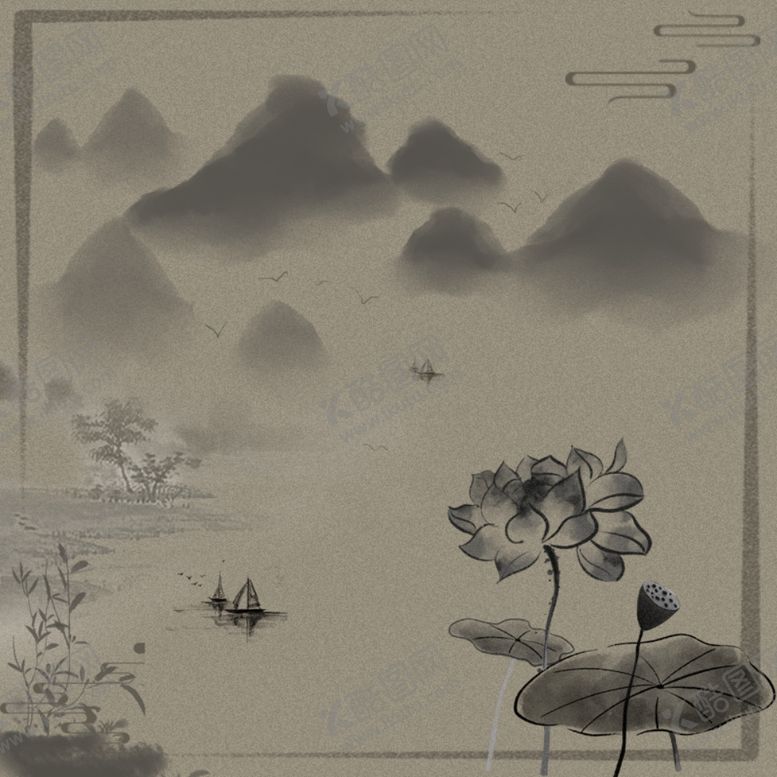 编号：90007610012203175242【酷图网】源文件下载-水墨素材毛笔画素材墨迹素材