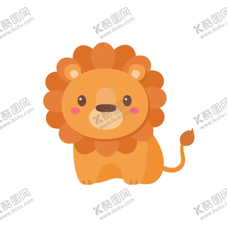 编号：57413009132124344651【酷图网】源文件下载-卡通狮子手绘简笔画
