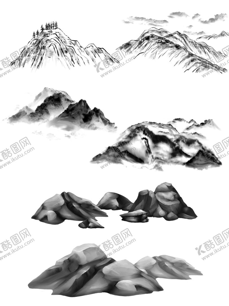 编号：40986307132330597831【酷图网】源文件下载-山水免抠