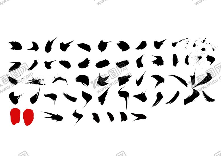 编号：35973510251417394445【酷图网】源文件下载-笔画笔锋古风笔墨合成素材