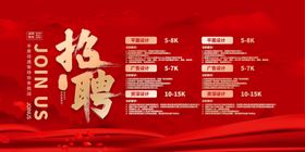 红色大气企业招聘海报