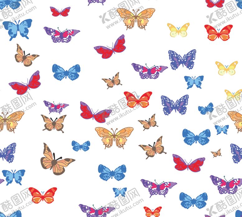 编号：86460109221813564966【酷图网】源文件下载-彩色蝴蝶