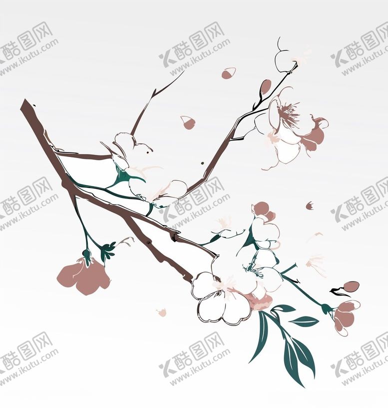 编号：97048402030107132687【酷图网】源文件下载-梅花插画