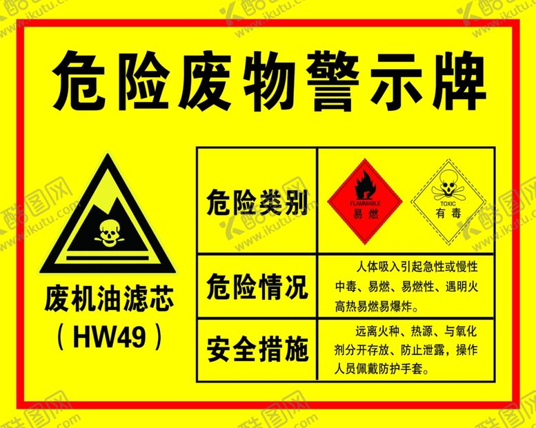 编号：49067905110427574234【酷图网】源文件下载-危险废物警示牌