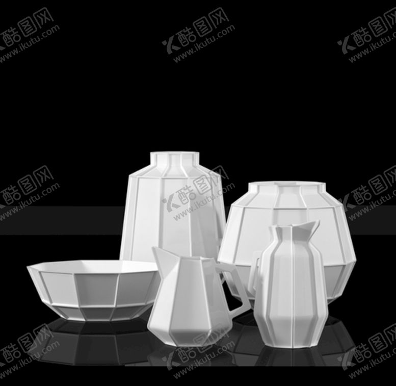 编号：39577701141226587791【酷图网】源文件下载-C4D模型几何花瓶