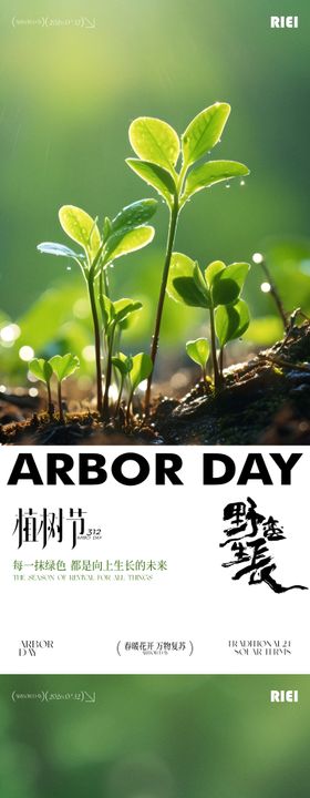 植树节系列海报