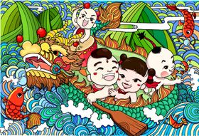 螺蛳粉插画合层透明底