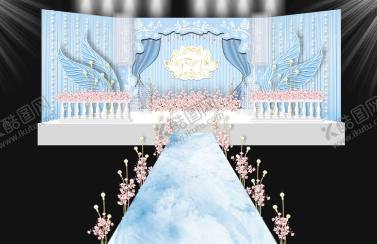 编号：82217705061250346059【酷图网】源文件下载-蓝色婚礼