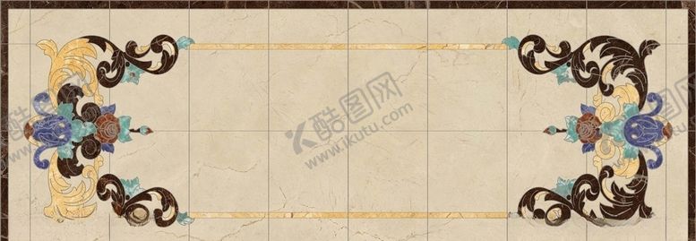 编号：96101305130210444524【酷图网】源文件下载-瓷砖水刀拼花