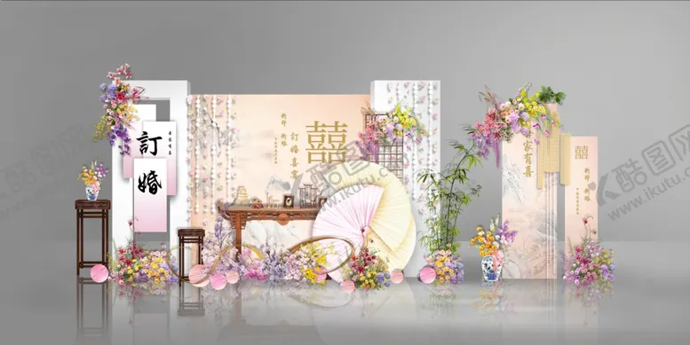 编号：81542102240725556029【酷图网】源文件下载-香槟色订婚效果图
