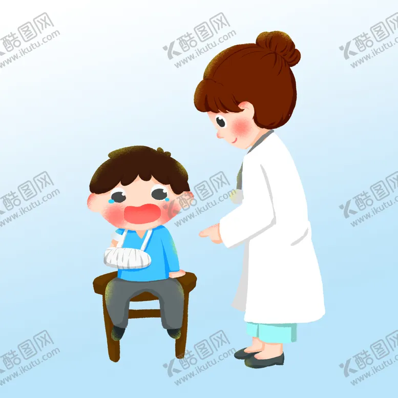 编号：29713009301617252657【酷图网】源文件下载- 小孩手骨折 