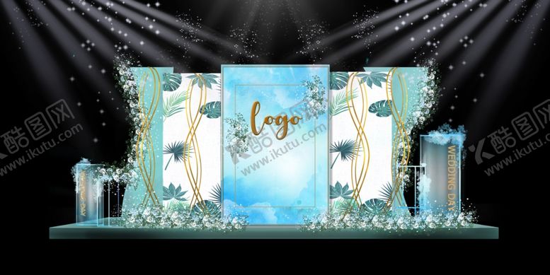 编号：88040409191527517555【酷图网】源文件下载-蓝色婚礼