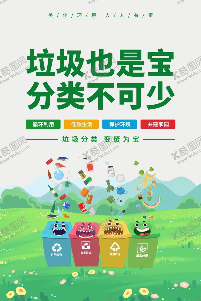编号：48339501290041043534【酷图网】源文件下载-垃圾分类
