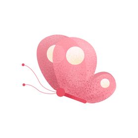 粉色卡通蝴蝶