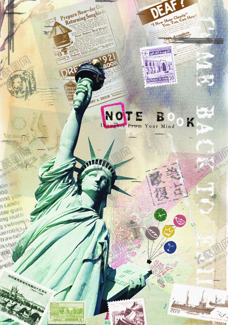 编号：36591809270050201055【酷图网】源文件下载-自由女神像邮票