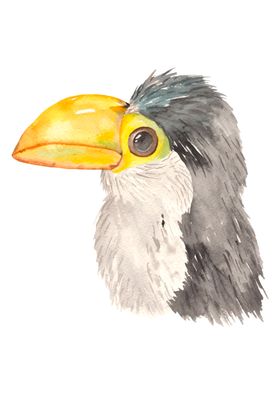 水彩卡通动物插画