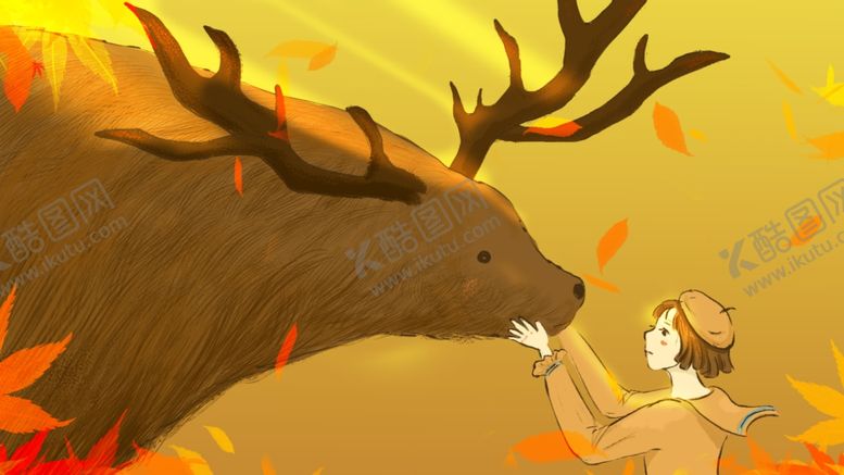 编号：30470409291734456168【酷图网】源文件下载-梦幻插画卡通动物梦幻插画