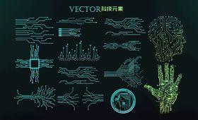 科技线条元素模型