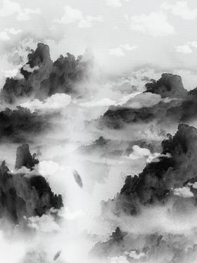 水墨画卡通纪梵希链子
