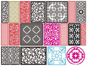 窗花镂空花纹屏风隔断雕花