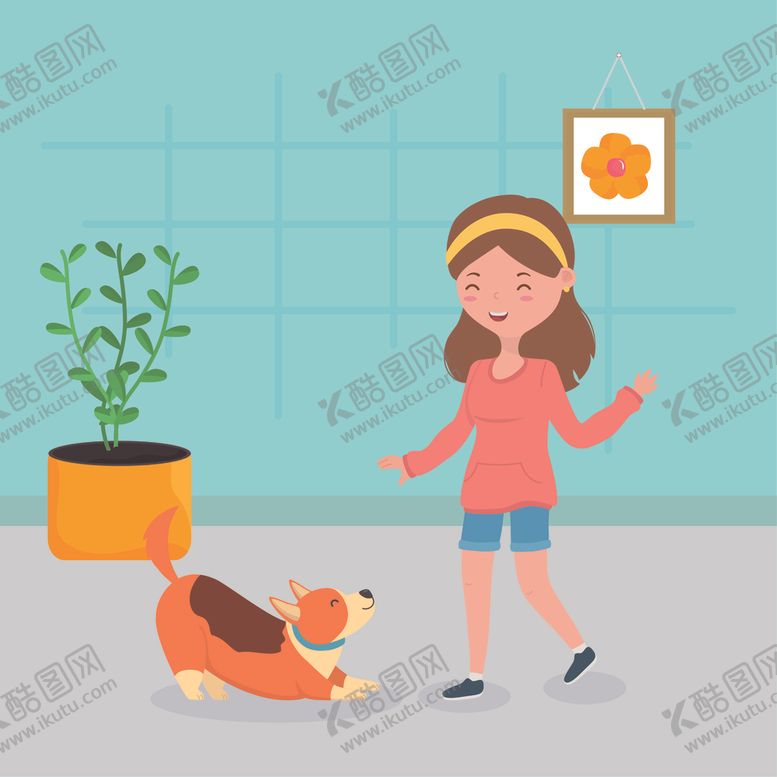 编号：93144110210927211935【酷图网】源文件下载-宠物饲养主题插画