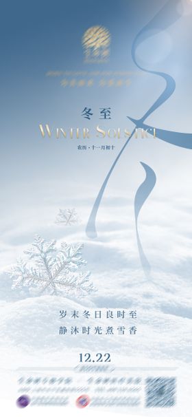 冬至节气海报医美二十四质感