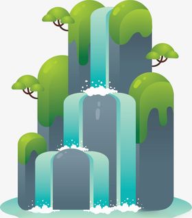 高山流水瀑布美景