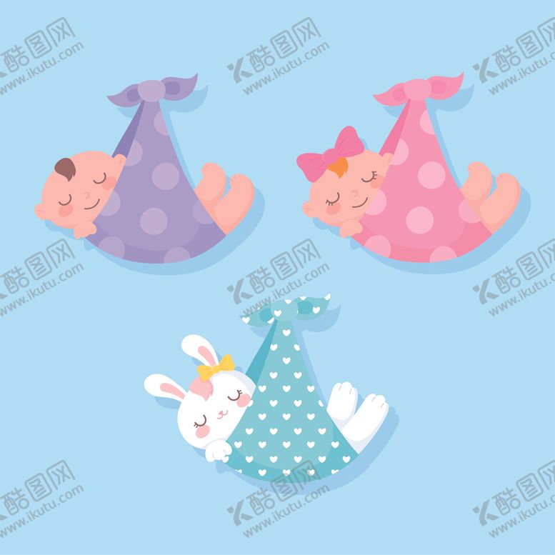 编号：45379305111227025314【酷图网】源文件下载-手绘淡彩婴儿