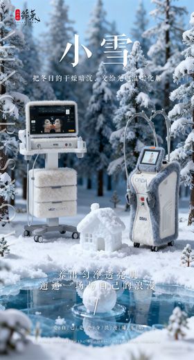 美业仪器小雪节气海报