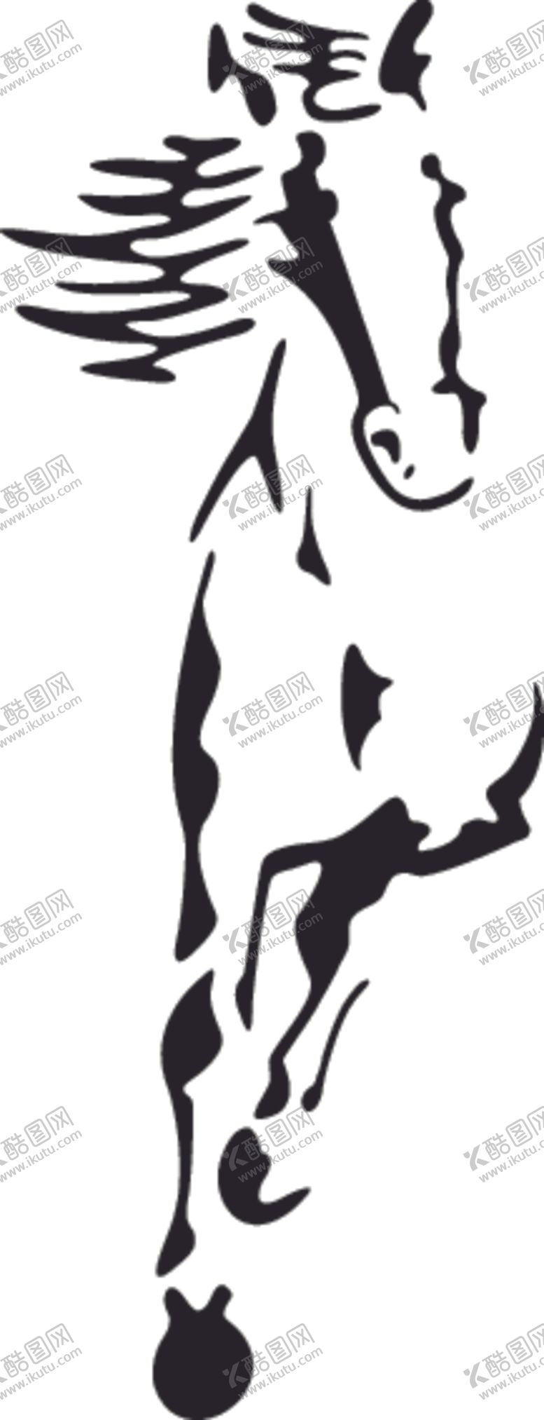 编号：47712307061431266328【酷图网】源文件下载-手绘矢量图奔跑的马EPS矢量图