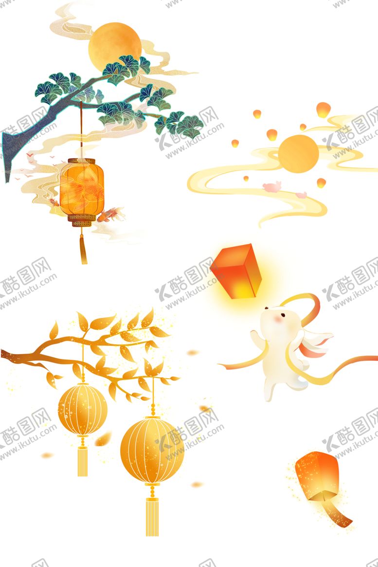 编号：42976702220600471107【酷图网】源文件下载-中秋元素免扣
