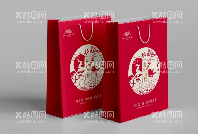 编号：22919812180554097182【酷图网】源文件下载-中秋手提袋文件为展开平面图